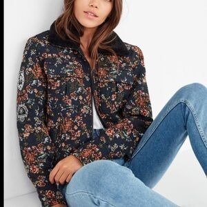 Blank NYC Tapestry Flight Bomber Jacket Women's Size M